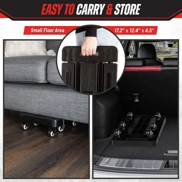 500-Pound Heavy-Duty Luggage Cart with Wheels, Foldable Hand Truck