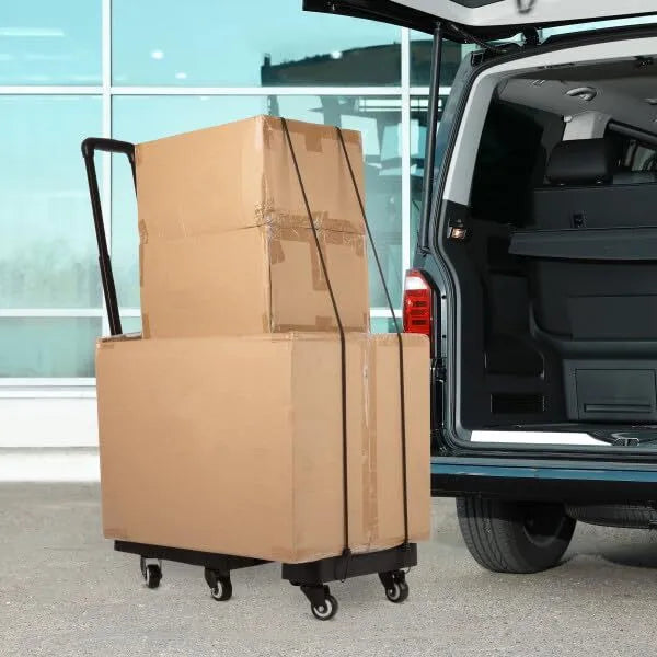 500-Pound Heavy-Duty Luggage Cart with Wheels, Foldable Hand Truck