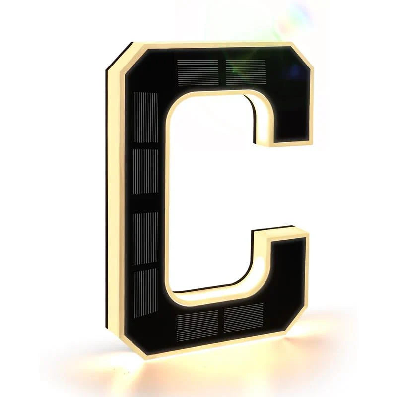 Solar-powered digital house number lamp