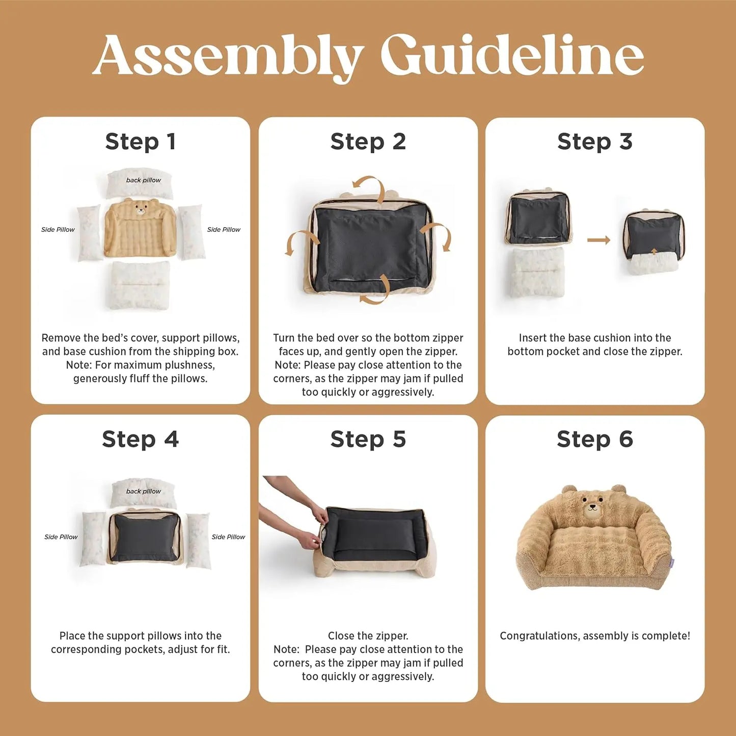 A furry pet bed designed by a primitive bear